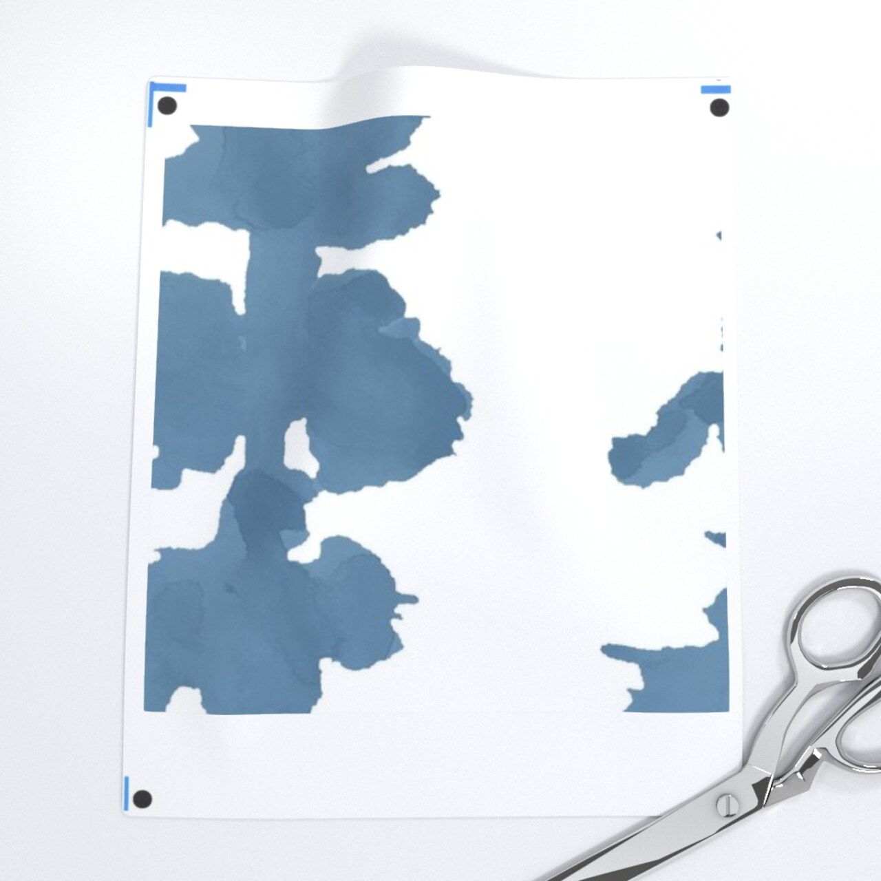 Inkblot Stripe Blue White Denim Large Scale Abstract Modern Custom Removable Wallpaper by Spoonflower Peel & Stick Wallpaper 2FT Wide